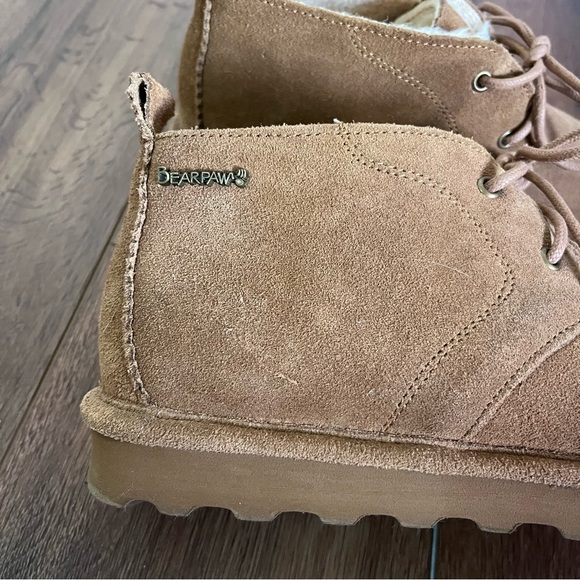 BearPaw tan leather chukka ankle boots, size 10 - Picture 2 of 8